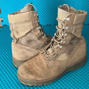 Vibram Mens Military Combat Tactical Boots | Tan Desert | 8